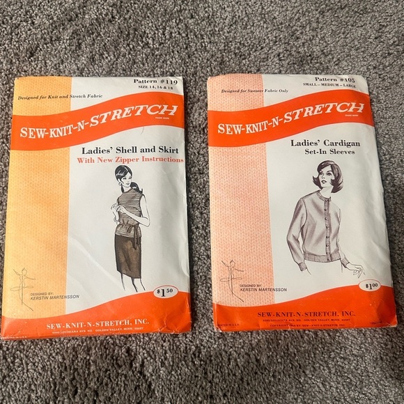 Other - Vintage SEALED Sew-Knit-N-Stretch Patterns